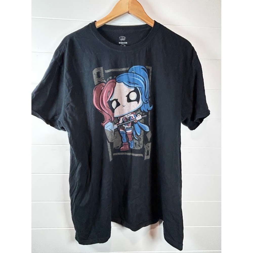 Funko Pop Harley Quinn DC Comics Black T Shirt Mens 2X Large‎